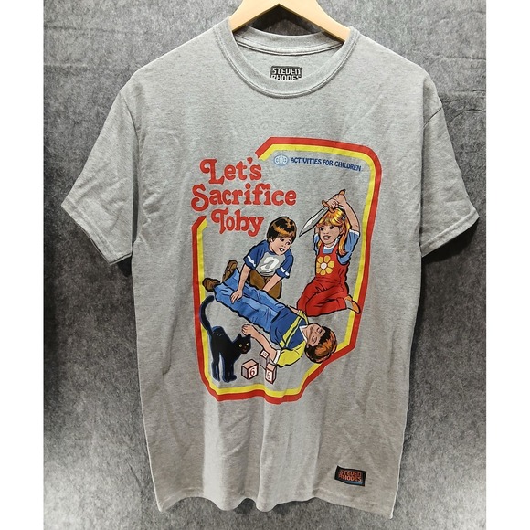 Steven Rhodes Other - Steven Rhodes Let's‎ Sacrifice Toby Graphic Novelty Adult Humor T-Shirt Medium